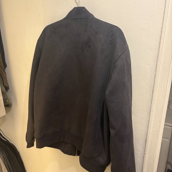 Abercrombie Grey Suede Bomber - Picture 3 of 4